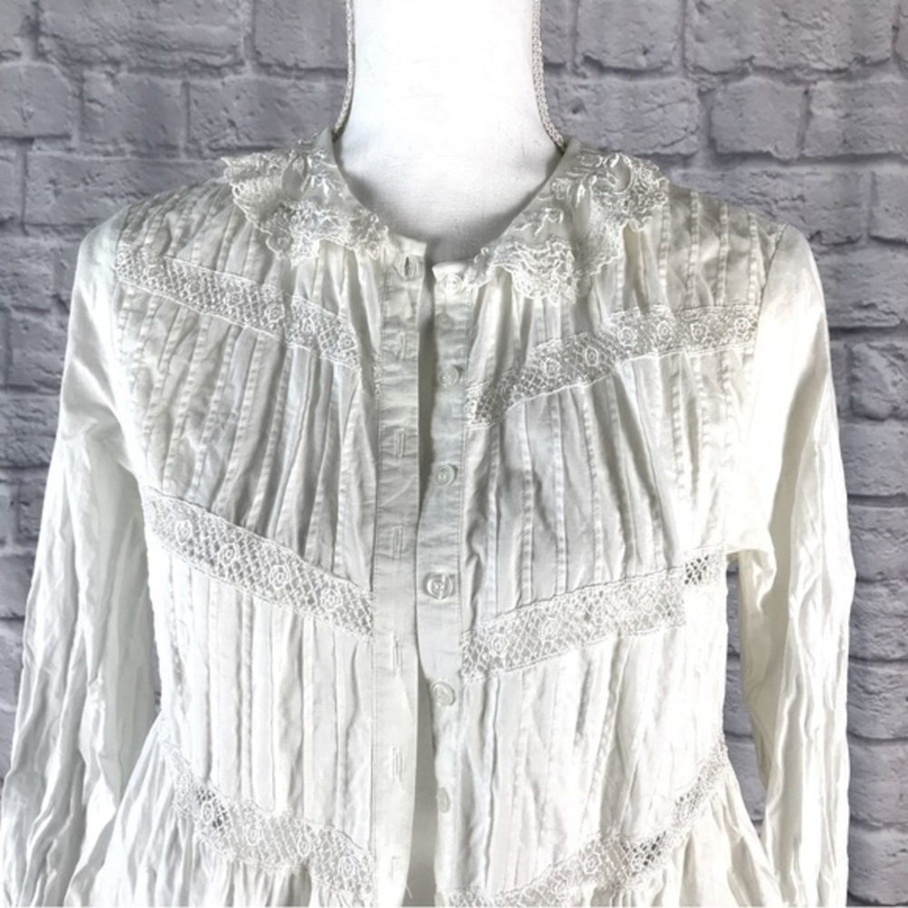 RARE Vintage Venetian Lace Embroidery Crochet Cotton 90s Victoria’s Secret a801